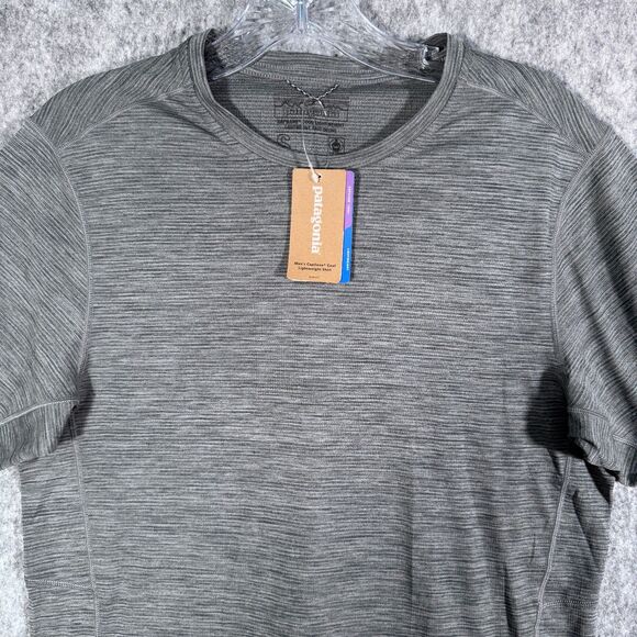Patagonia Capilene T Shirt Mens Small Gray Heather Cool Lightweight Slim Fit - Picture 2 of 10